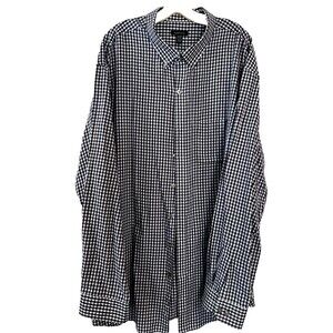 Van Heusen Men's Plaid Button Down Dress Shirt 3 XLT 20-20.5 neck